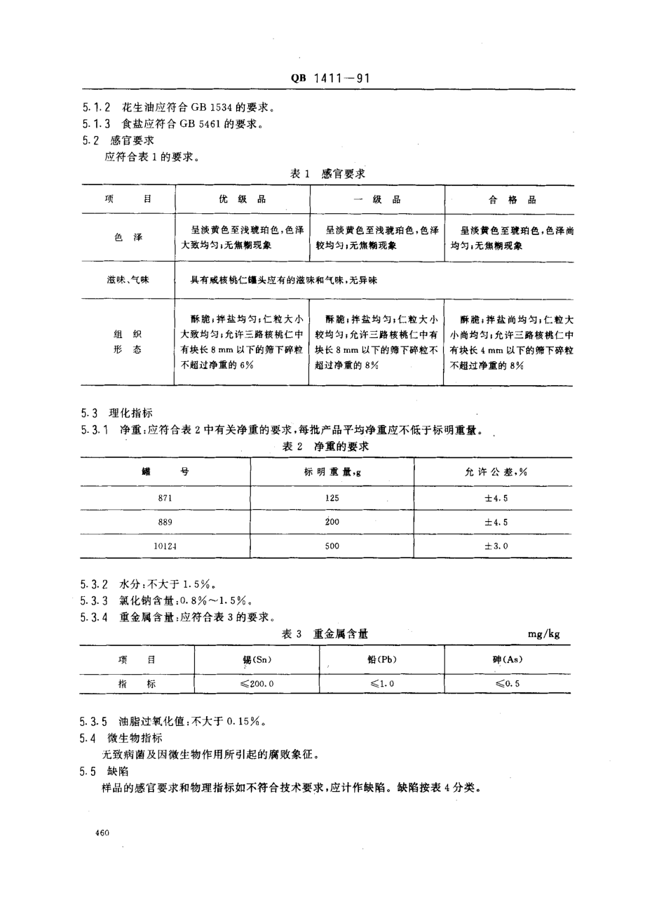 QBT 1411-1991 咸核桃仁罐头.pdf_第2页