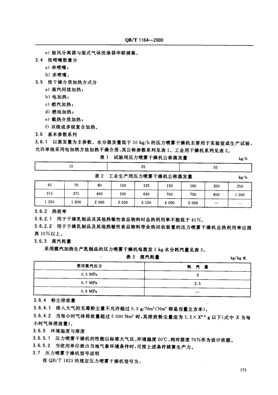 QBT 1164-2000 压力喷雾干燥机.pdf_第3页