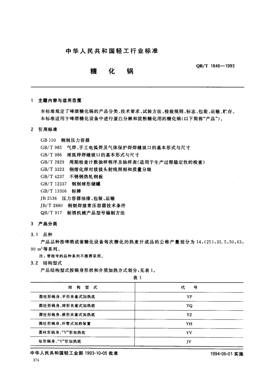 QBT 1846-1993 糖化锅.pdf_第1页