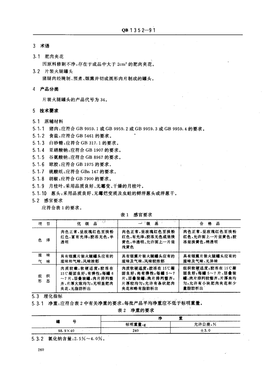 QBT 1352-1991 片装火腿罐头.pdf_第2页