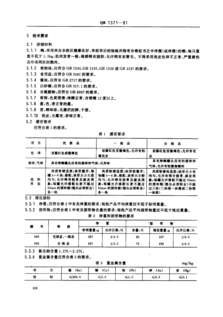 QBT 1371-1991 烤鹅罐头.pdf_第2页