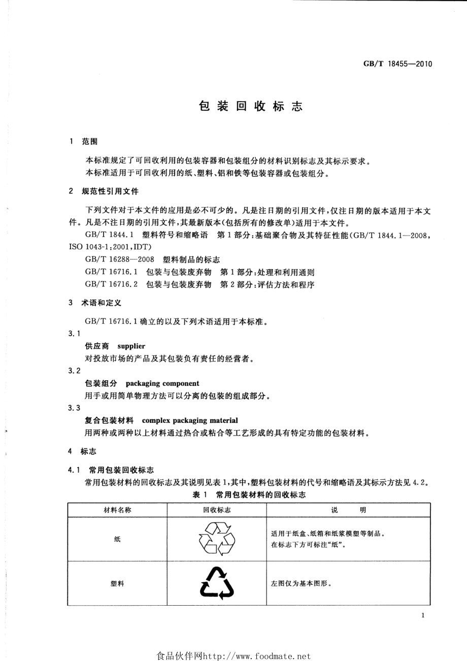 GBT 18455-2010 包装回收标志.pdf_第3页