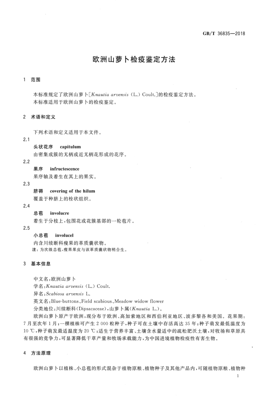 GBT 36835-2018 欧洲山萝卜检疫鉴定方法.pdf_第3页