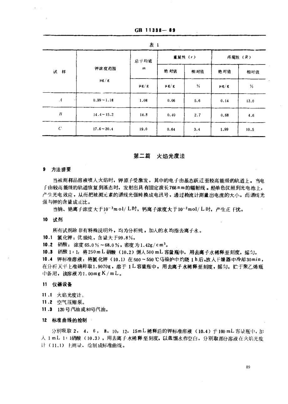 GBT 11338-1989 水中钾-40的分析方法.pdf_第3页