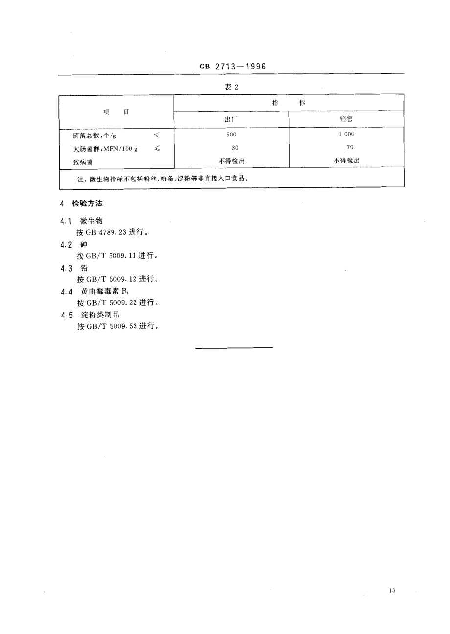 GB 2713-1996 淀粉类制品卫生标准.pdf_第3页