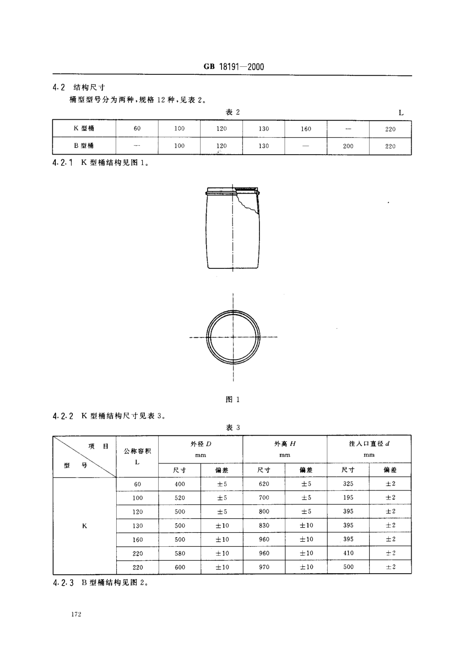 GB 18191-2000 包装容器 危险品包装用塑料桶.pdf_第3页