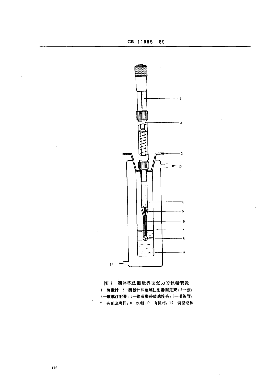 GBT 11985-1989 表面活性剂 界面张力的测定 滴体积法.pdf_第3页