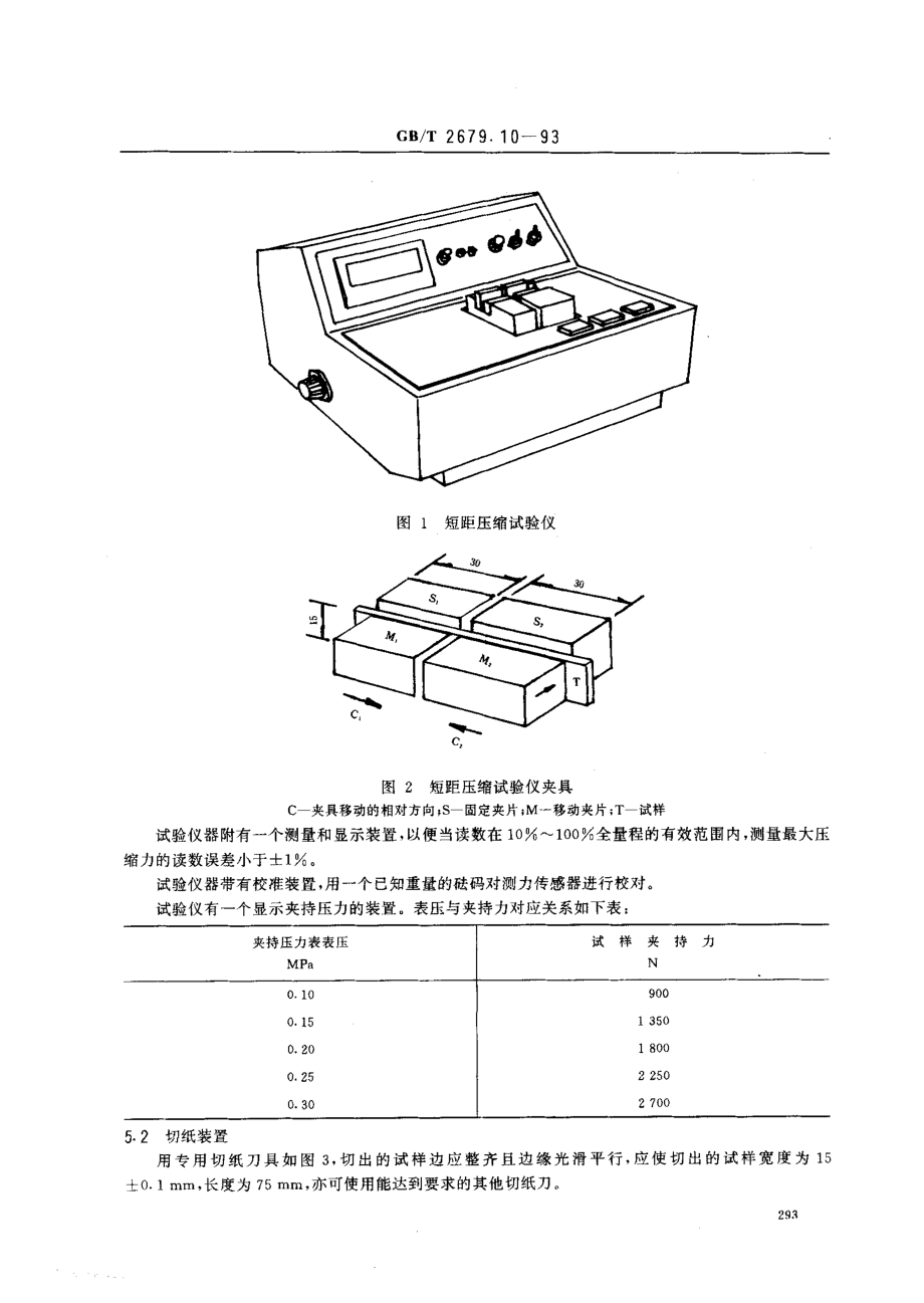 GBT 2679.10-1993 纸和纸板短矩压缩强度的测定法.pdf_第2页