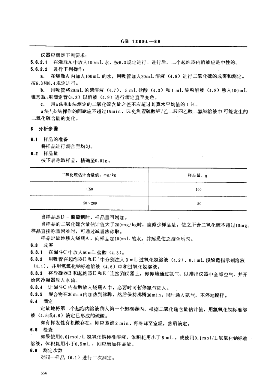 GBT 12094-1989 淀粉及其衍生物二氧化硫含量测定方法.pdf_第3页