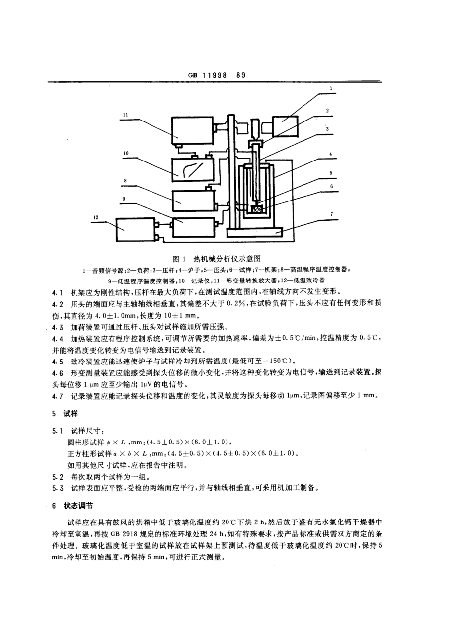 GBT 11998-1989 塑料玻璃化温度测定方法 热机械分析法.pdf_第2页