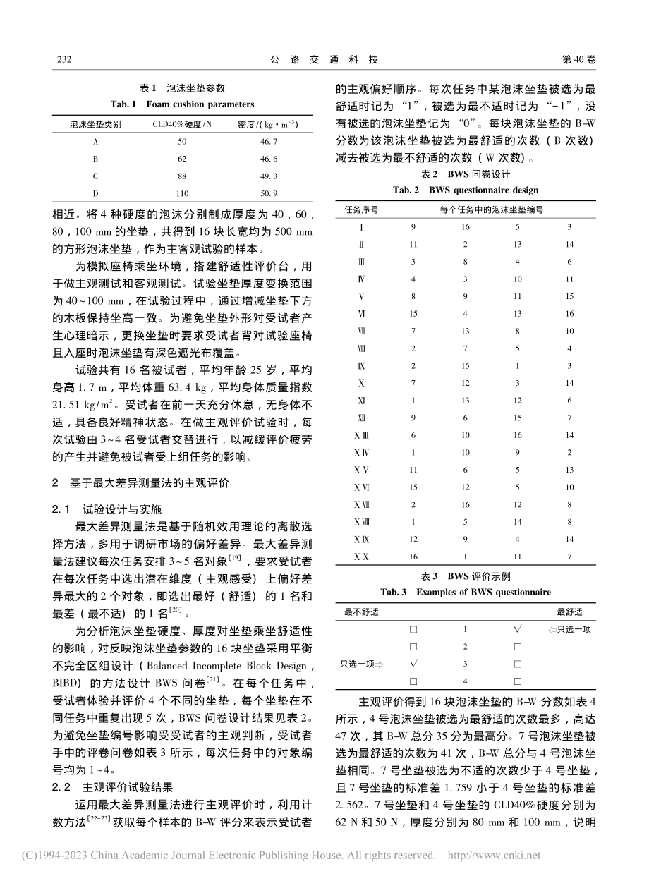 基于最大差异测量法的汽车座椅坐垫舒适性探讨_张志飞.pdf_第3页