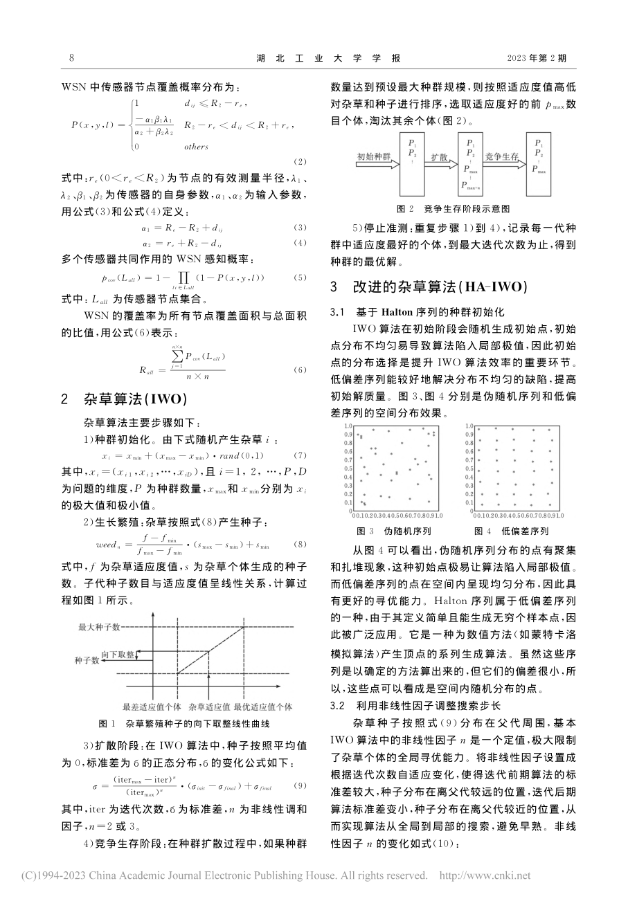 基于自适应非线性因子杂草算法的WSN覆盖优化_付波.pdf_第2页