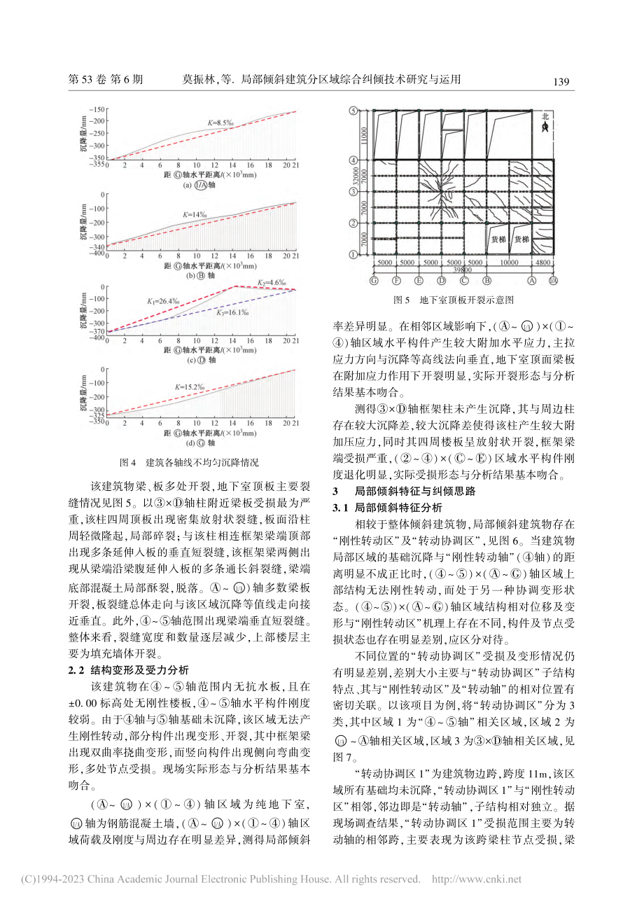 局部倾斜建筑分区域综合纠倾技术研究与运用_莫振林.pdf_第3页