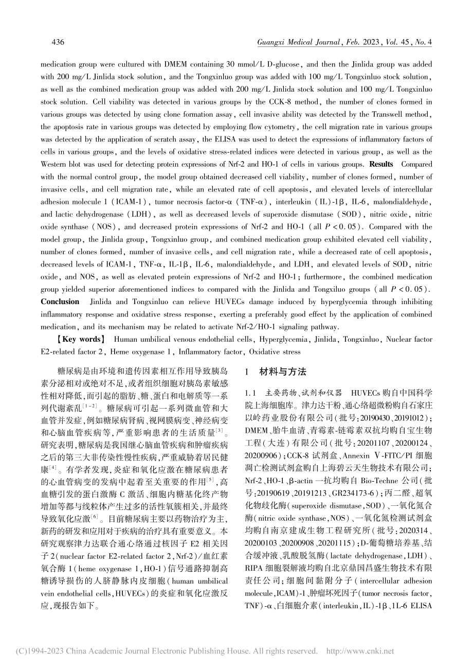 津力达联合通心络通过Nrf...静脉内皮细胞损伤的干预作用_郑文丽.pdf_第2页