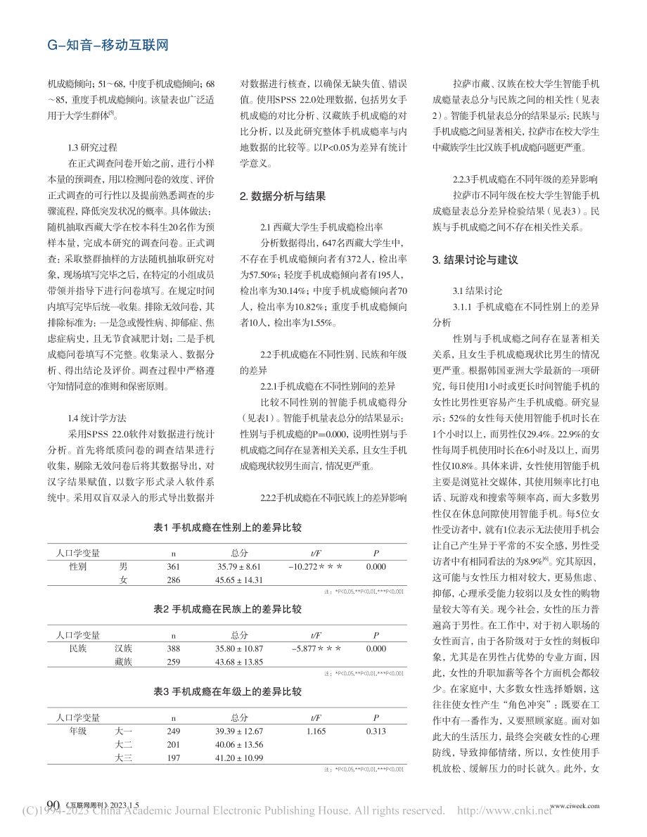 拉萨市大学生手机成瘾状况及影响因素_郭梦雨.pdf_第2页