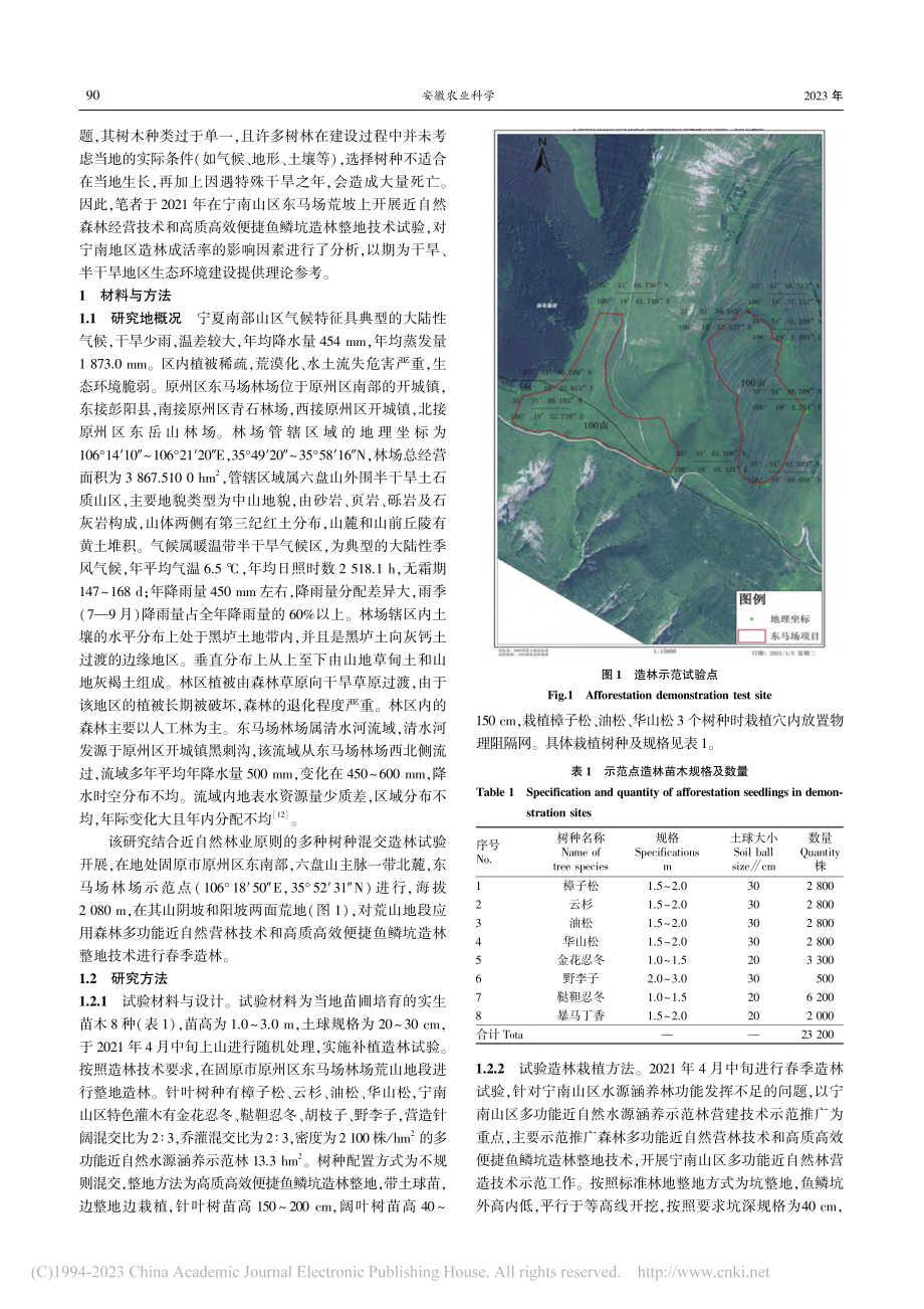 宁南山区造林成活率的影响因素研究_王正安.pdf_第2页