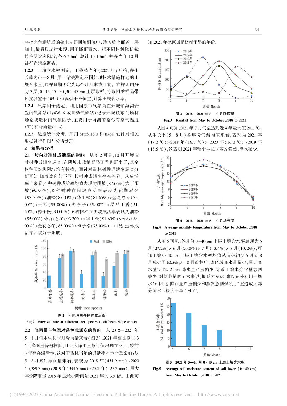 宁南山区造林成活率的影响因素研究_王正安.pdf_第3页