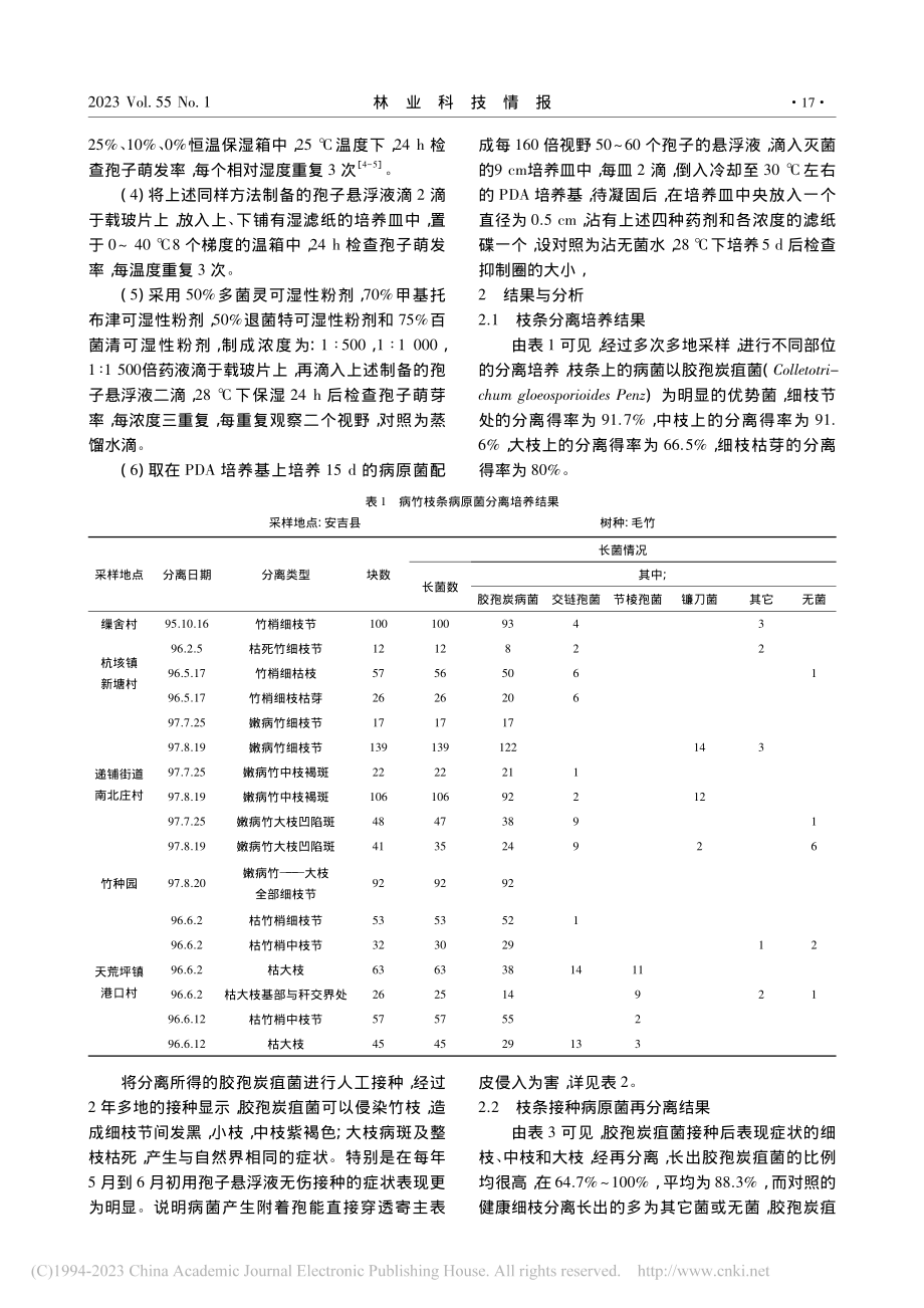 毛竹炭疽病的初步研究_鲁春富.pdf_第2页