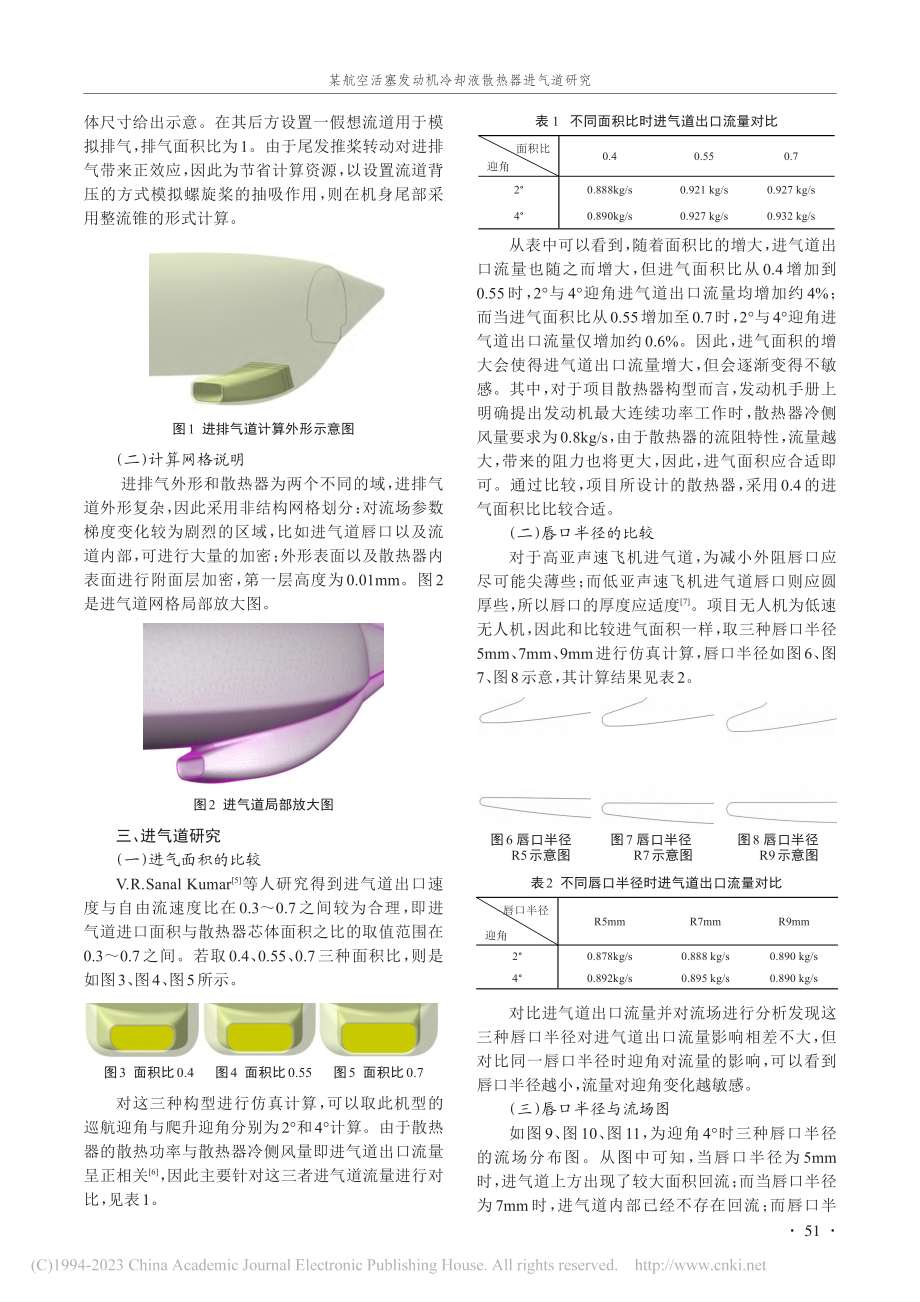 某航空活塞发动机冷却液散热器进气道研究_聂志.pdf_第2页