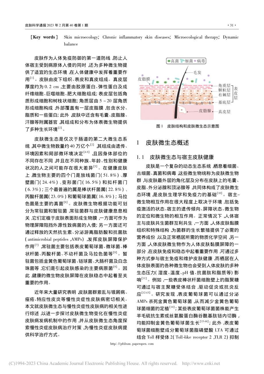 慢性炎症性皮肤病与皮肤微生态相关性研究进展_杨志波.pdf_第2页