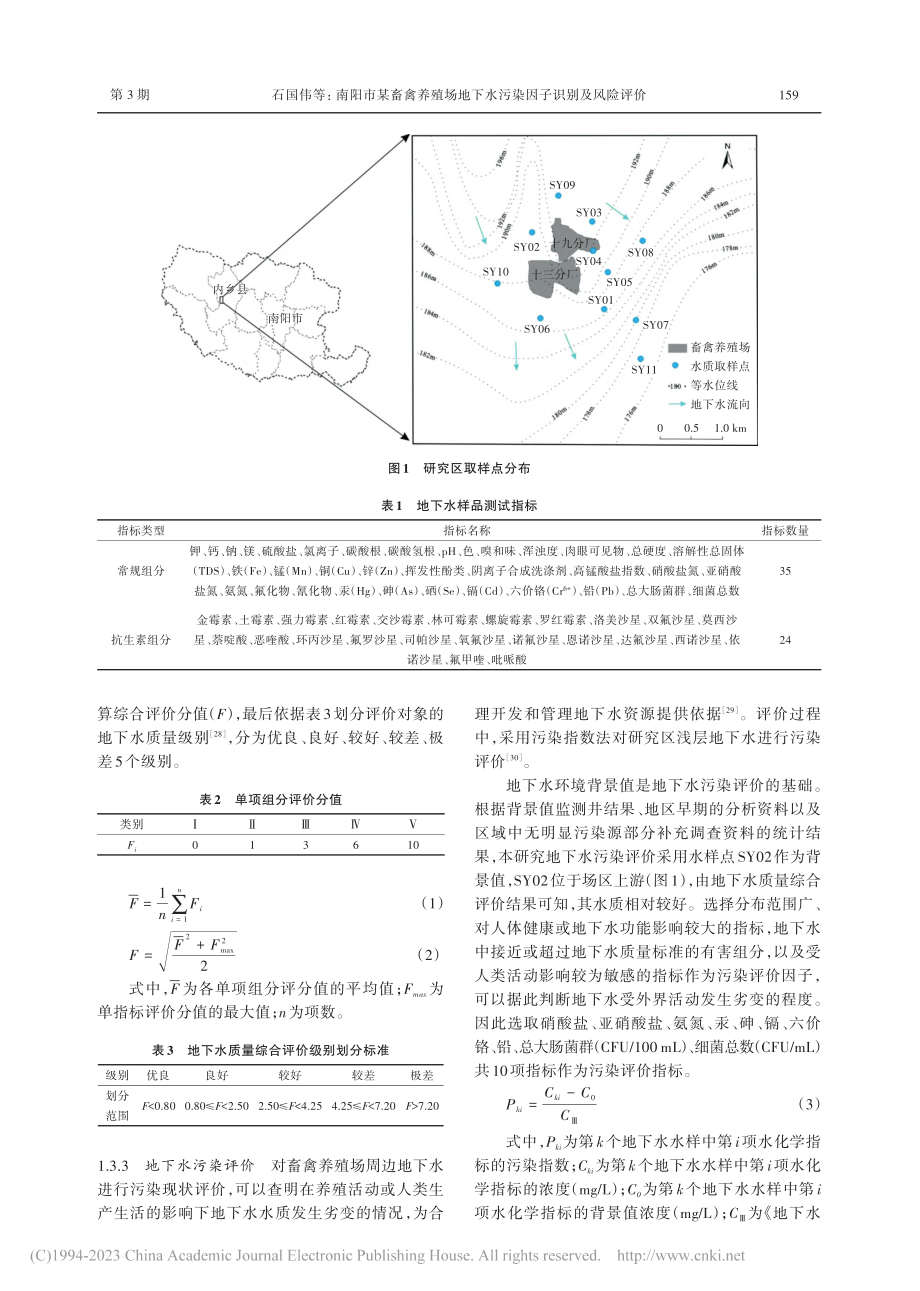 南阳市某畜禽养殖场地下水污染因子识别及风险评价_石国伟.pdf_第3页