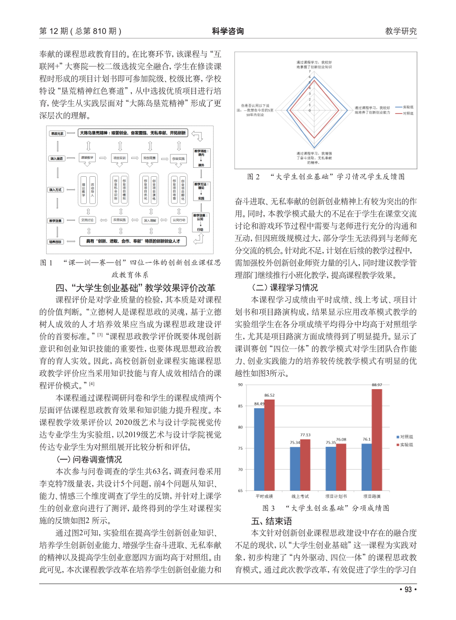 课程思政视域下“大学生创业基础”教学改革实践与探索_张艳妮.pdf_第3页