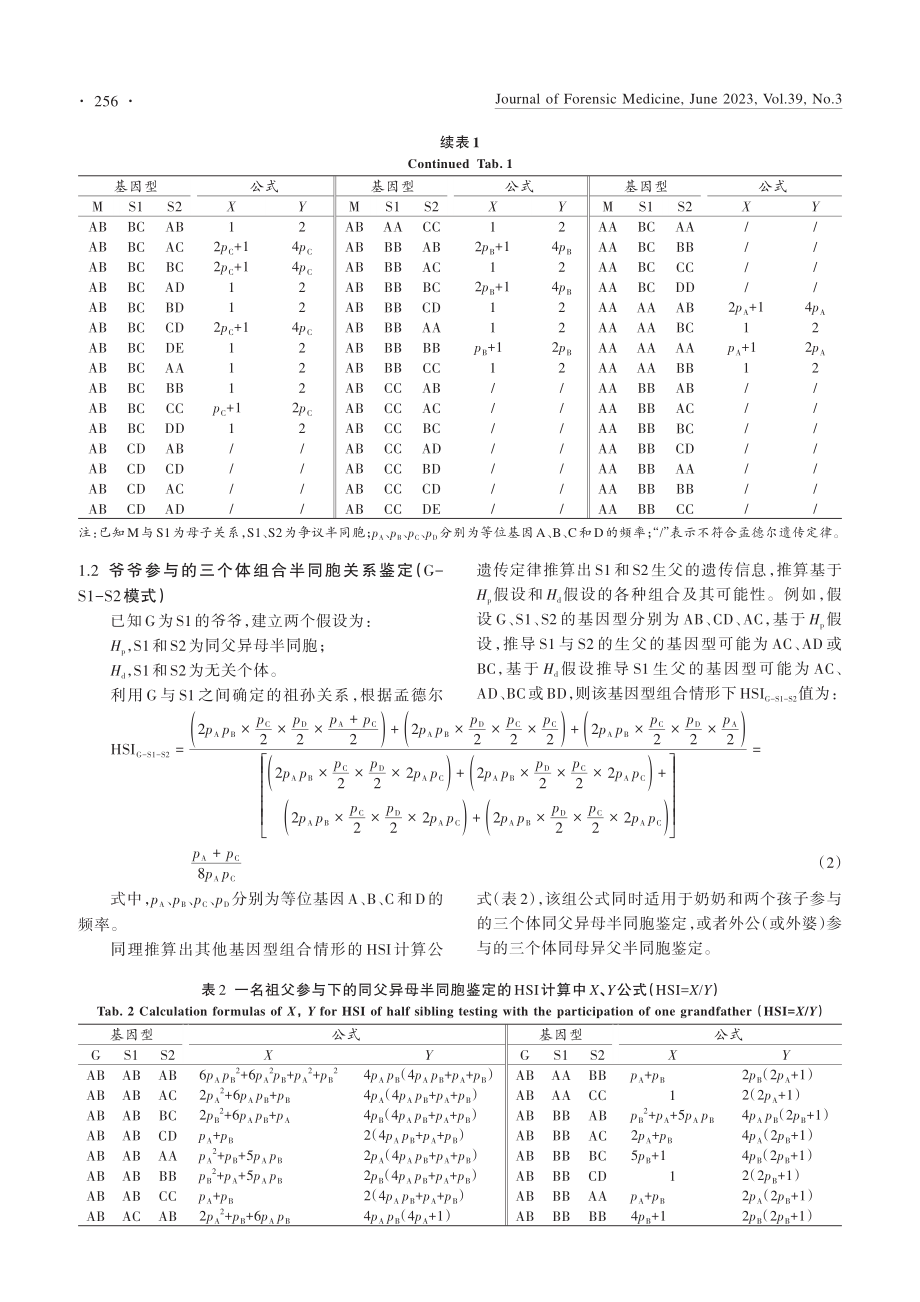 三个体组合半同胞关系鉴定分析_李海霞.pdf_第3页