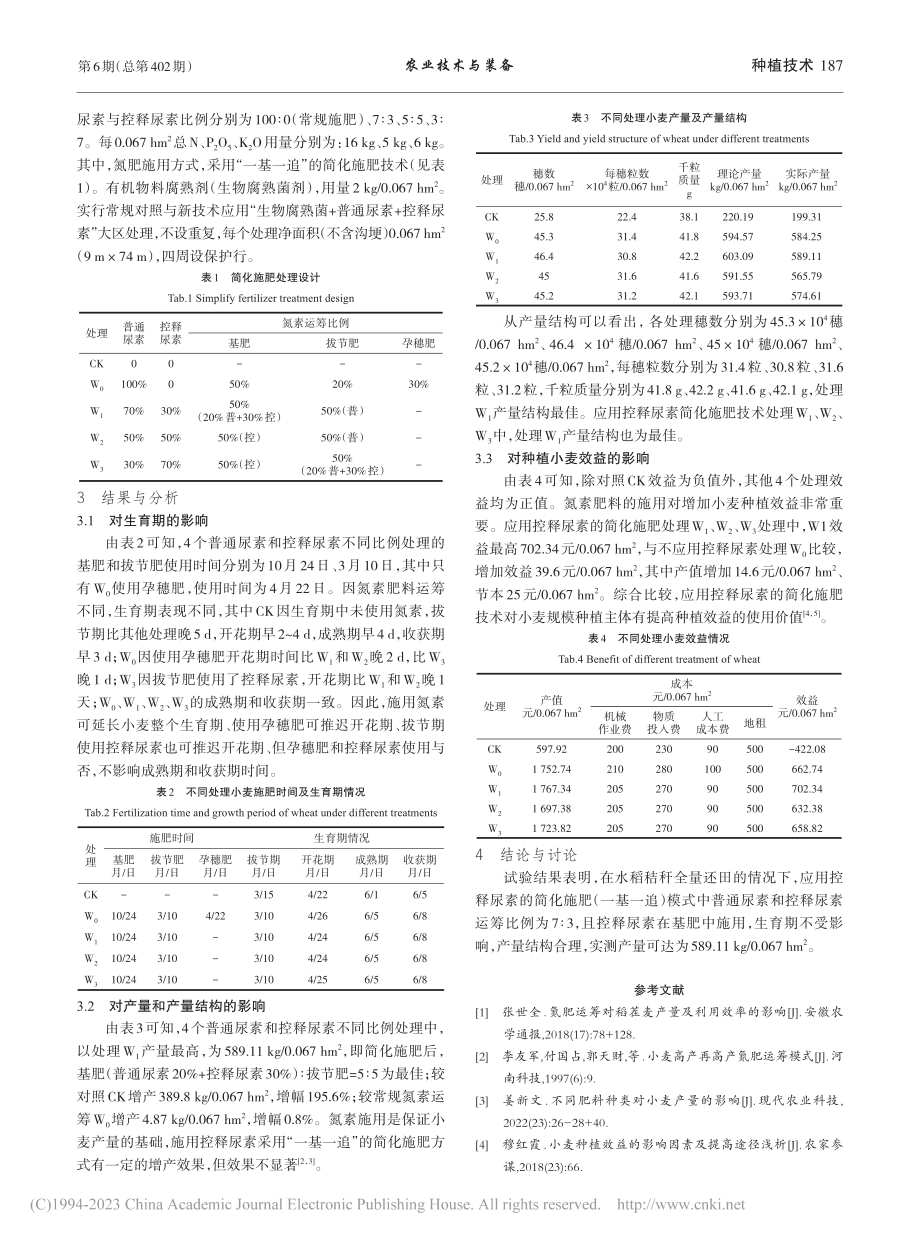 秸秆全量还田下冬小麦简化施肥技术研究_刘超.pdf_第2页