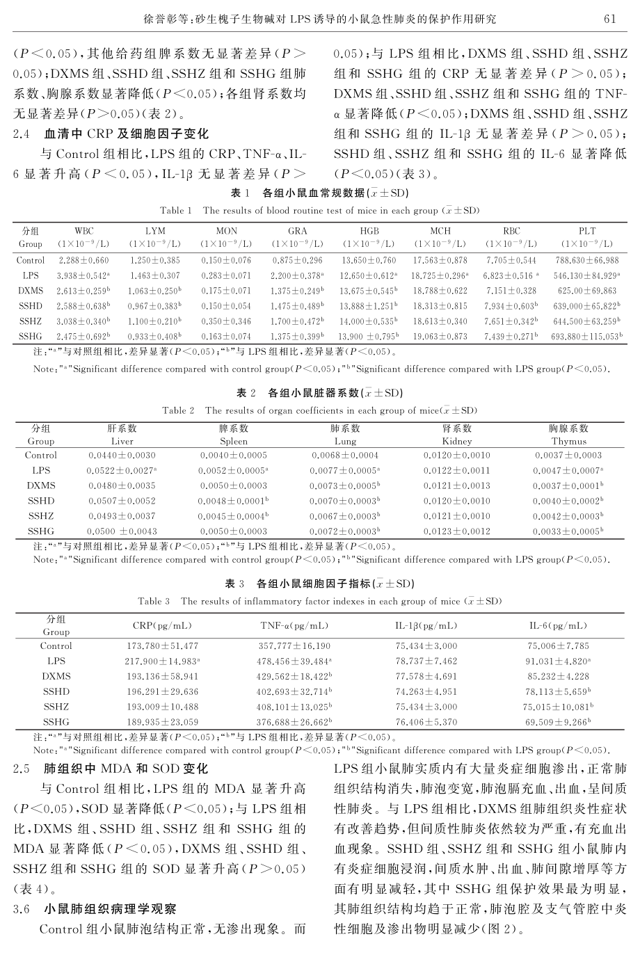 砂生槐子生物碱对LPS诱导的小鼠急性肺炎的保护作用研究.pdf_第3页