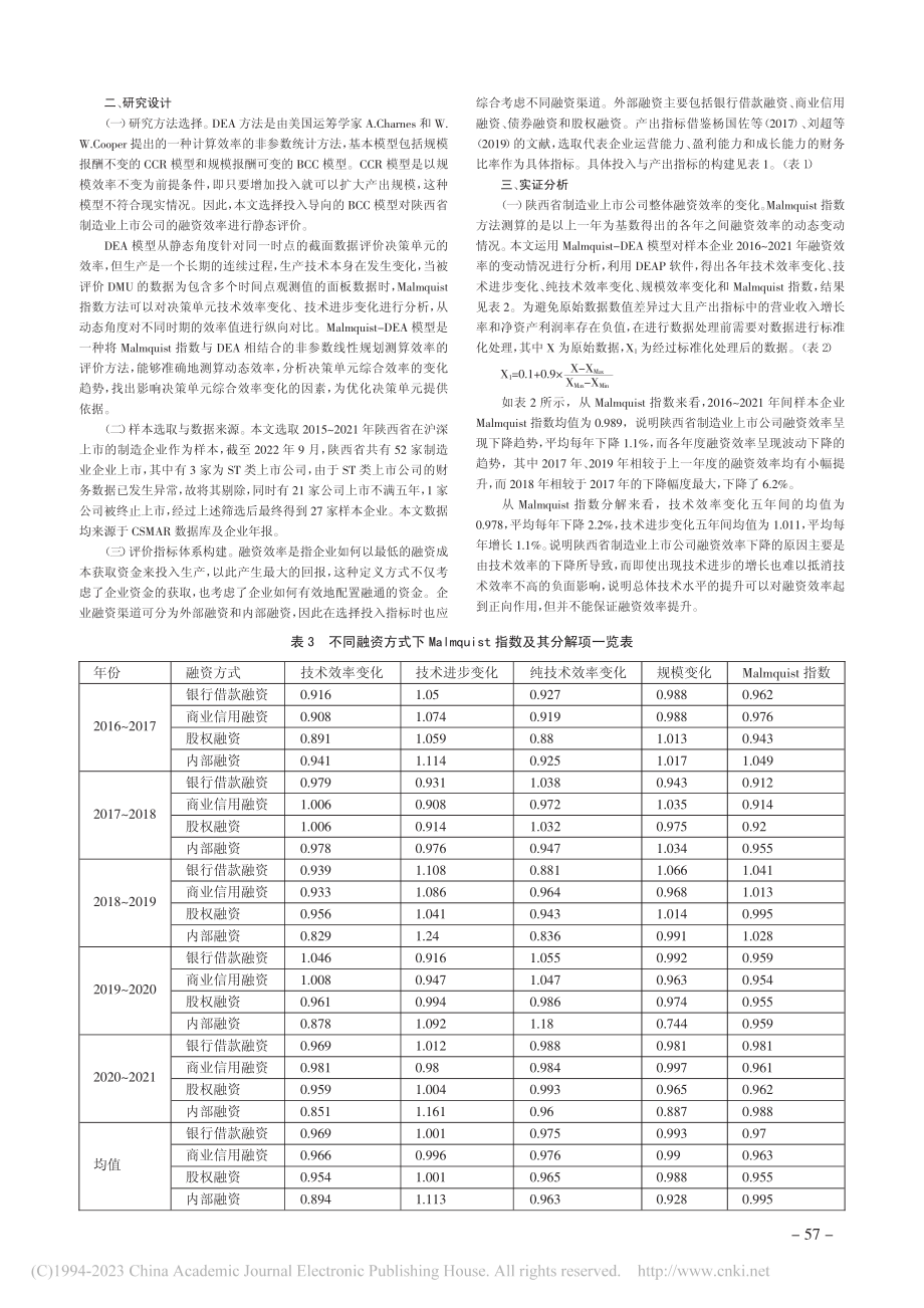 陕西省制造业上市公司融资效率评价_方宇凡.pdf_第2页