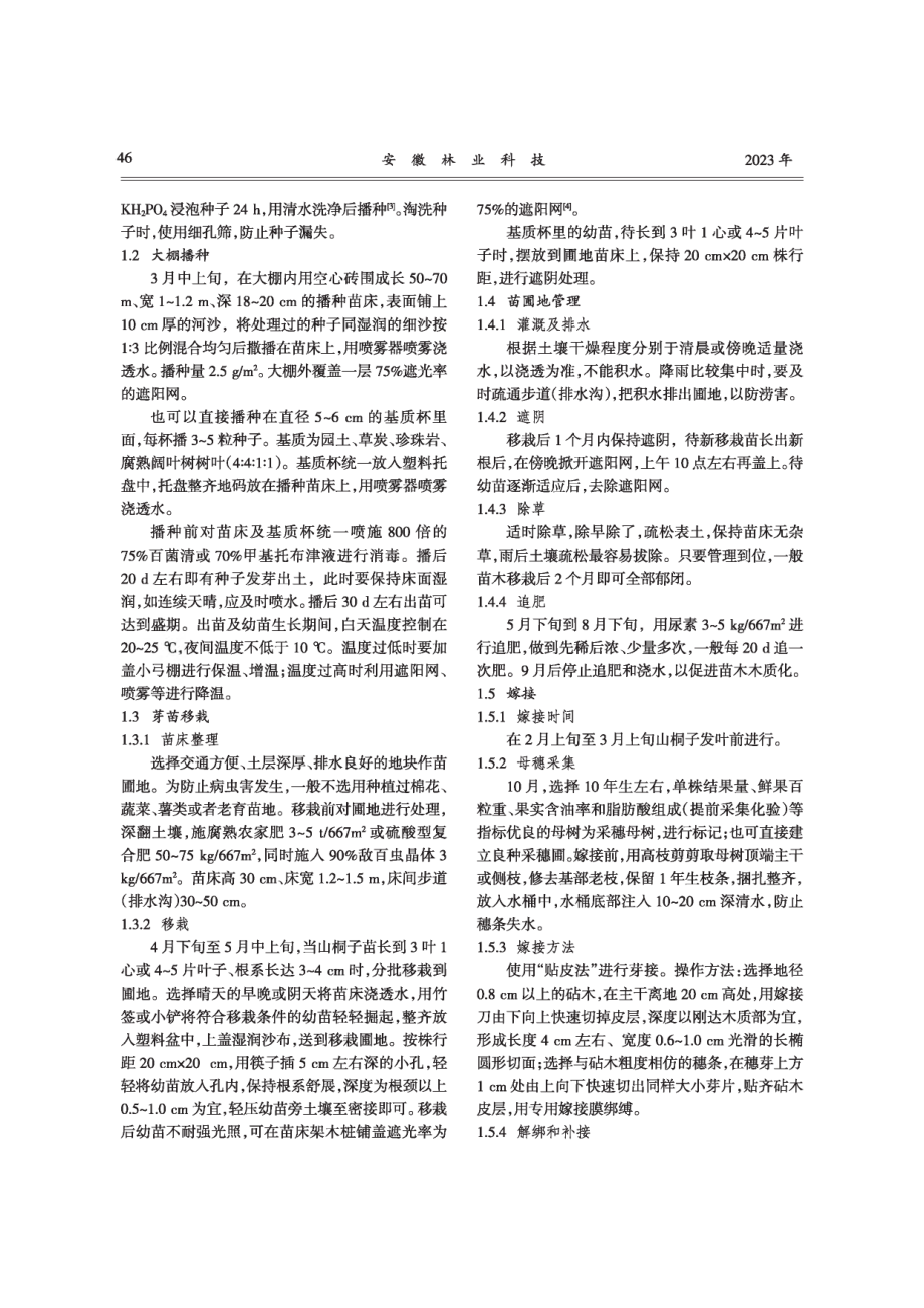 山桐子育苗及造林技术.pdf_第2页