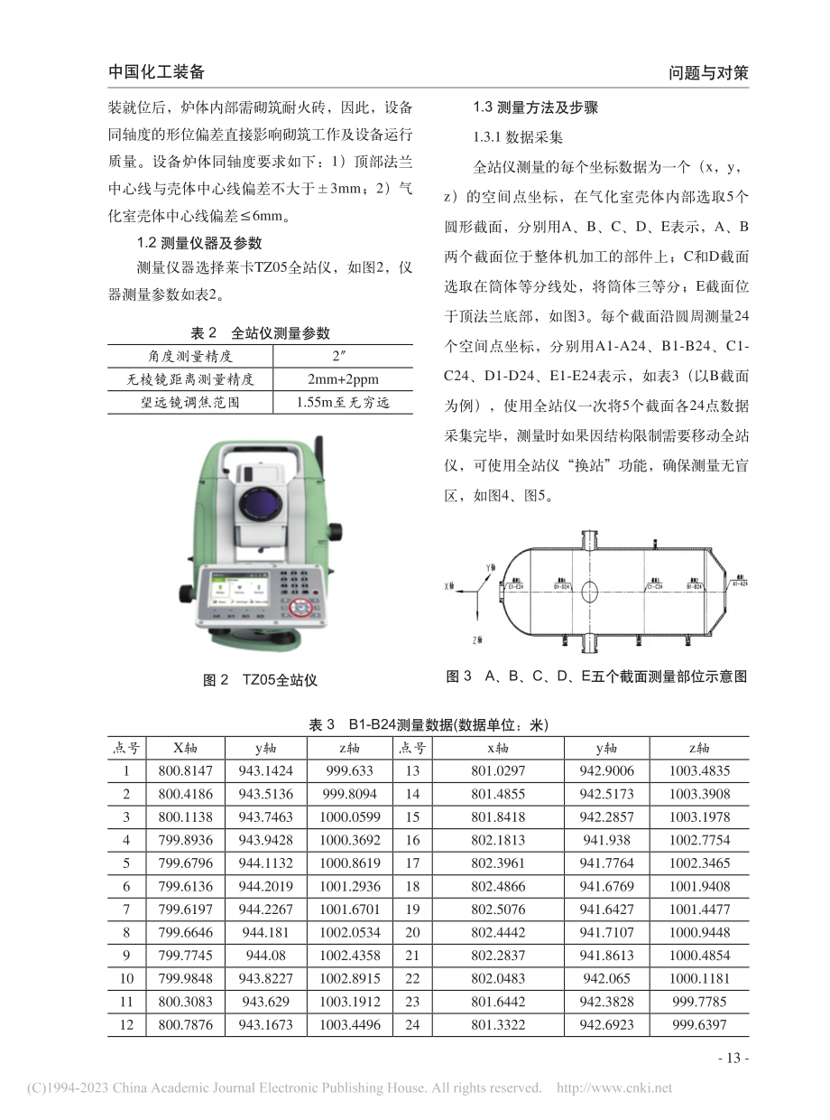 全站仪在水煤浆气化炉同轴度测量方面的应用_张志敏.pdf_第2页