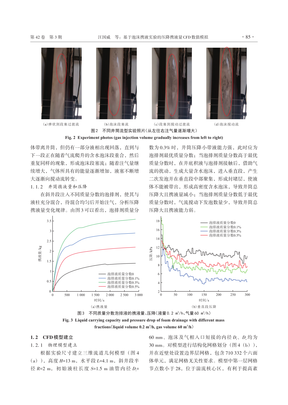 基于泡沫携液实验的压降携液量CFD数值模拟.pdf_第3页