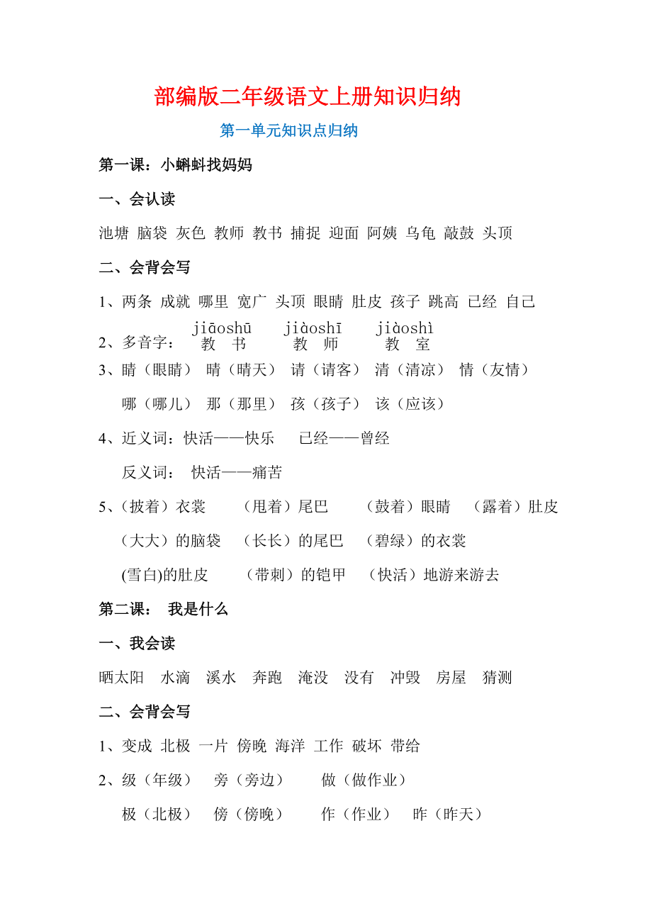 最新二年级上册语文知识点归纳(1).pdf_第1页