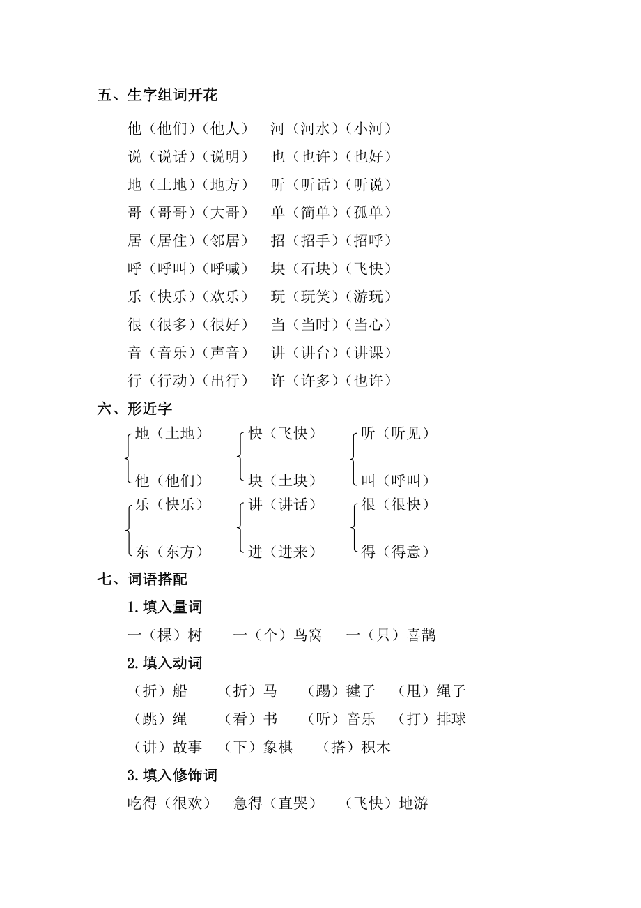 部编版语文一年级下册第三单元复习重点.pdf_第2页