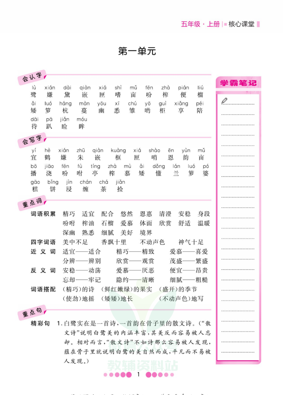 五年级上册语文部编版考点过关.pdf_第1页