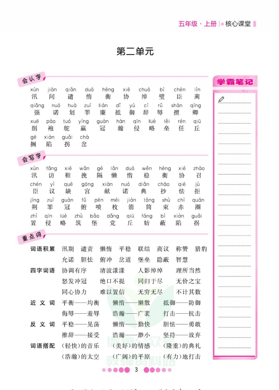 五年级上册语文部编版考点过关.pdf_第3页