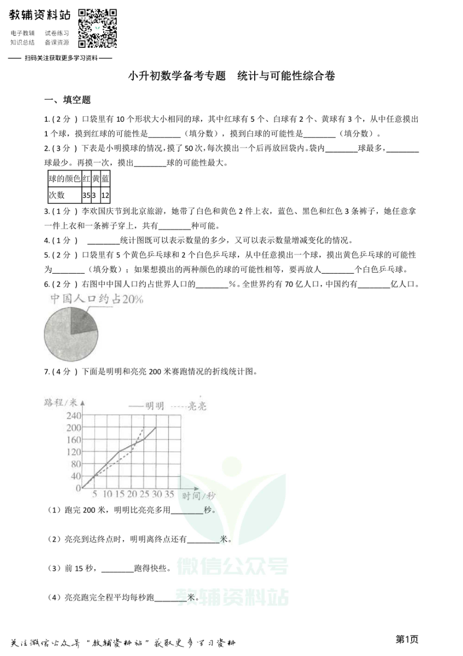 小升初数学专题统计与可能性综合卷.pdf_第1页