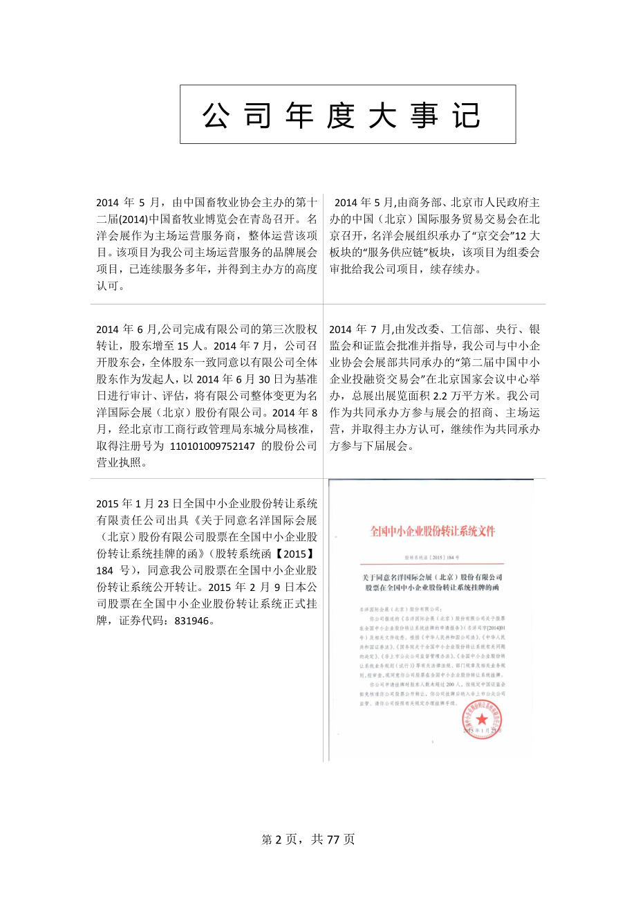 831946_2014_名洋会展_2014年年度报告_2015-04-29.pdf_第2页