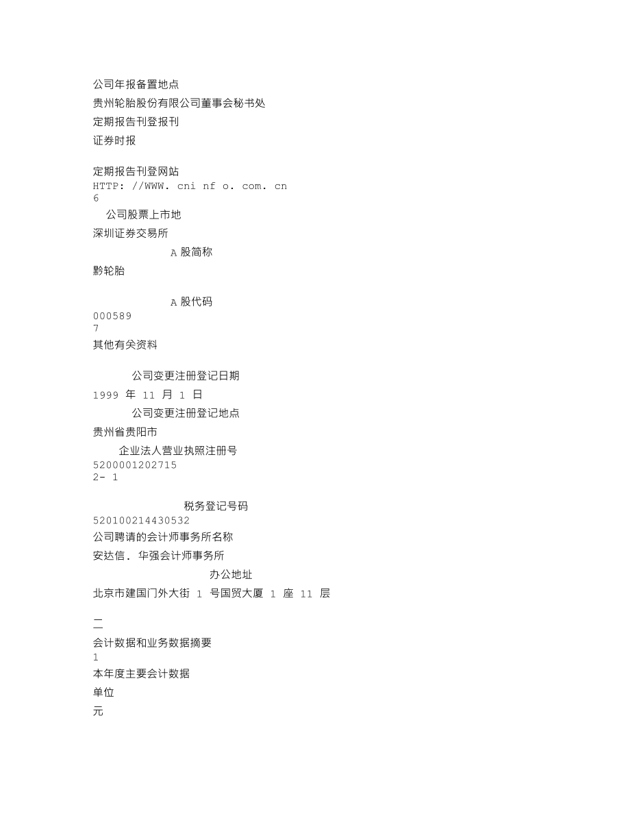 000589_2001_贵州轮胎_黔轮胎A2001年年度报告_2002-04-24.txt_第3页