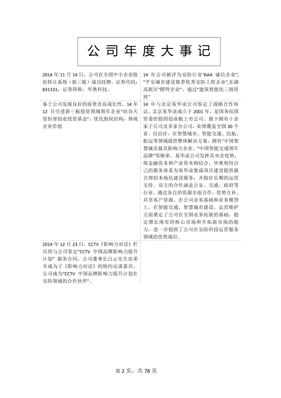 831331_2014_华奥科技_2014年年度报告_2015-03-19.pdf_第2页