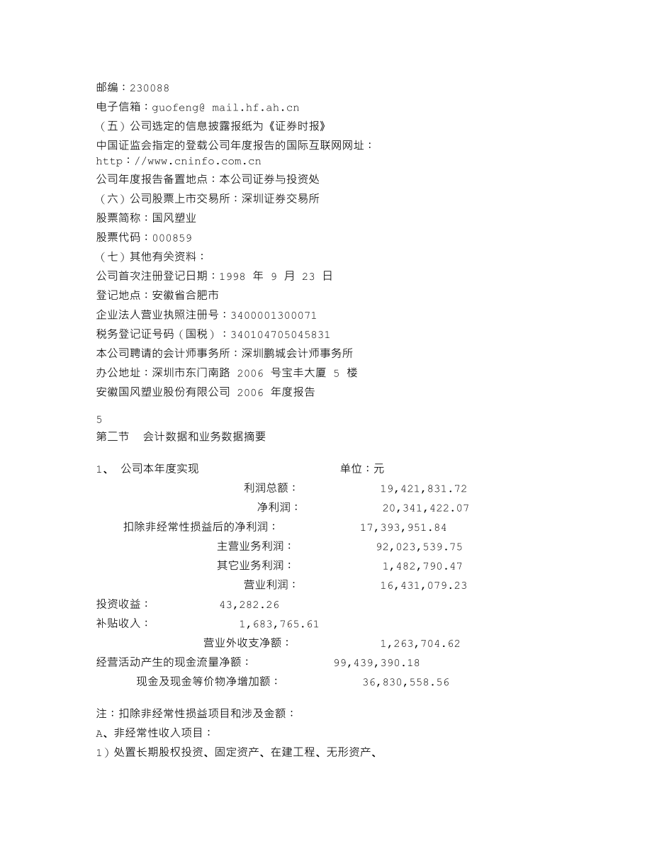 000859_2006_国风塑业_2006年年度报告_2007-03-01.txt_第3页