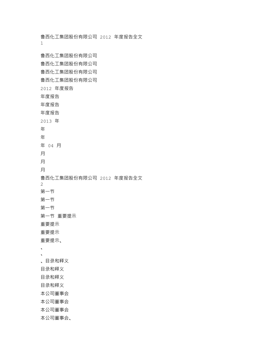 000830_2012_鲁西化工_2012年年度报告_2013-04-22.txt_第1页