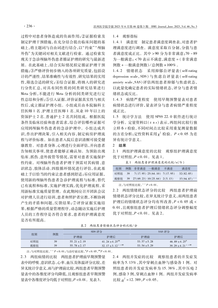 循证护理应用于颅脑外伤患者急诊护理的效果.pdf_第2页