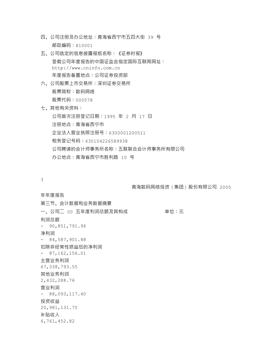 000578_2005_盐湖集团_数码网络2005年年度报告_2006-04-28.txt_第3页