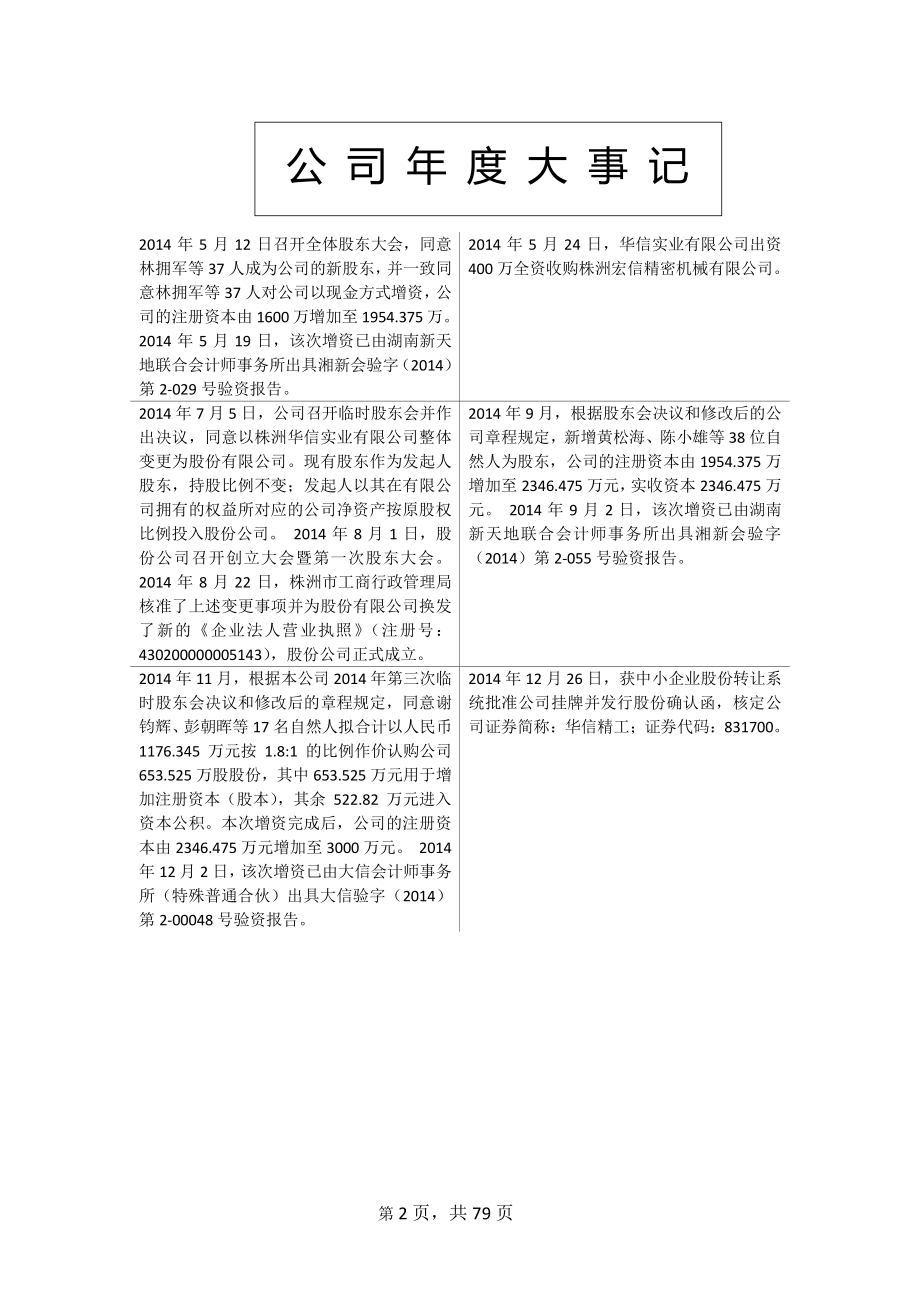 831700_2014_华信精工_2014年年度报告_2015-04-22.pdf_第2页