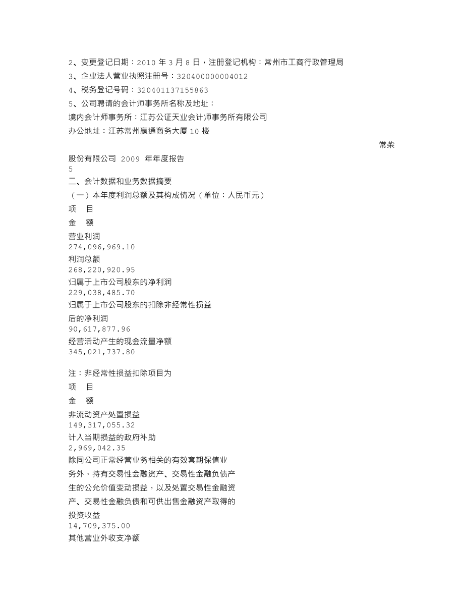 000570_2009_苏常柴A_2009年年度报告_2010-03-10.txt_第3页