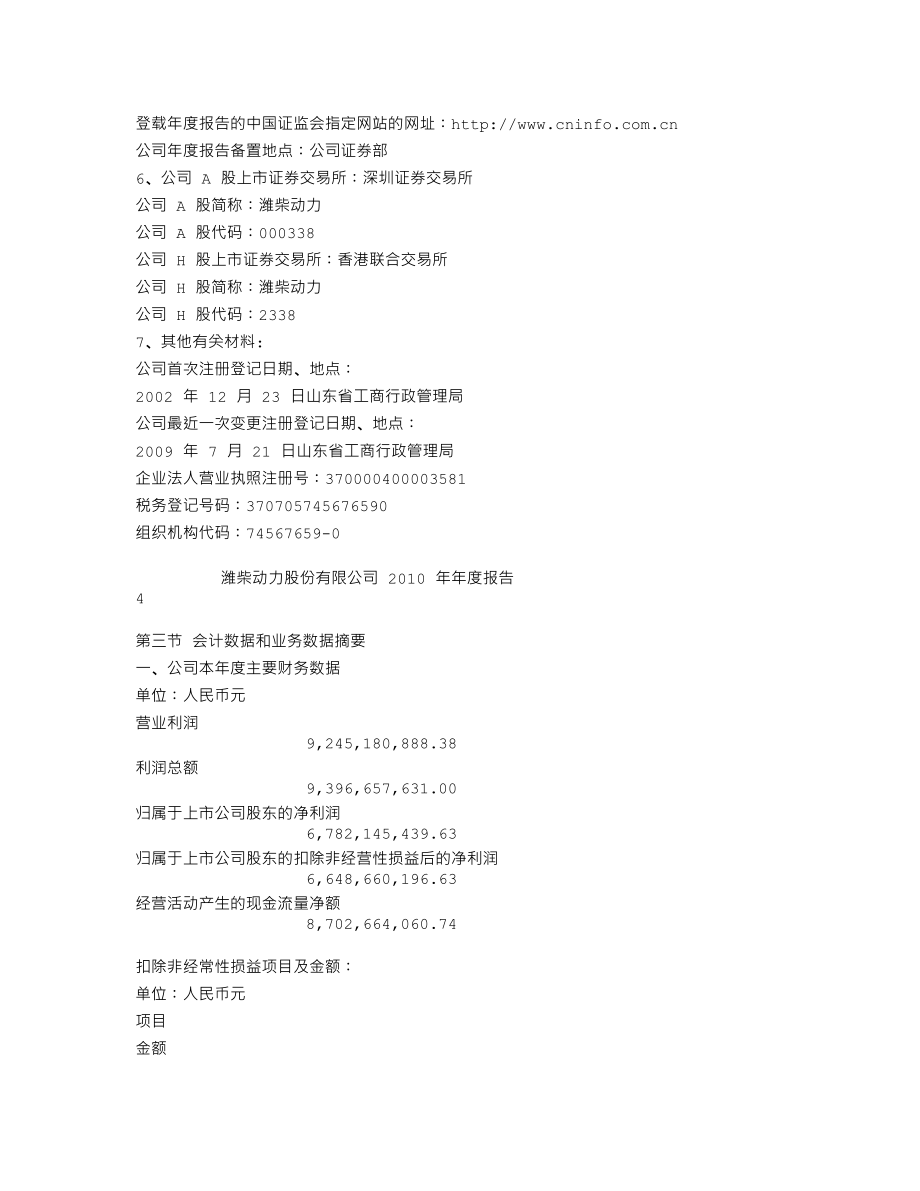 000338_2010_潍柴动力_2010年年度报告_2011-03-30.txt_第3页