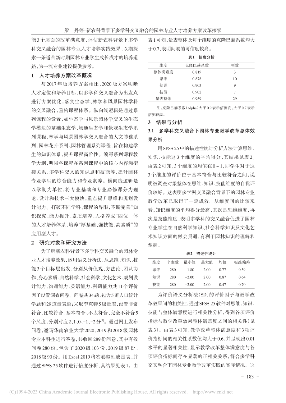 新农科背景下多学科交叉融合...探索——以华南农业大学为例_梁丹.pdf_第2页