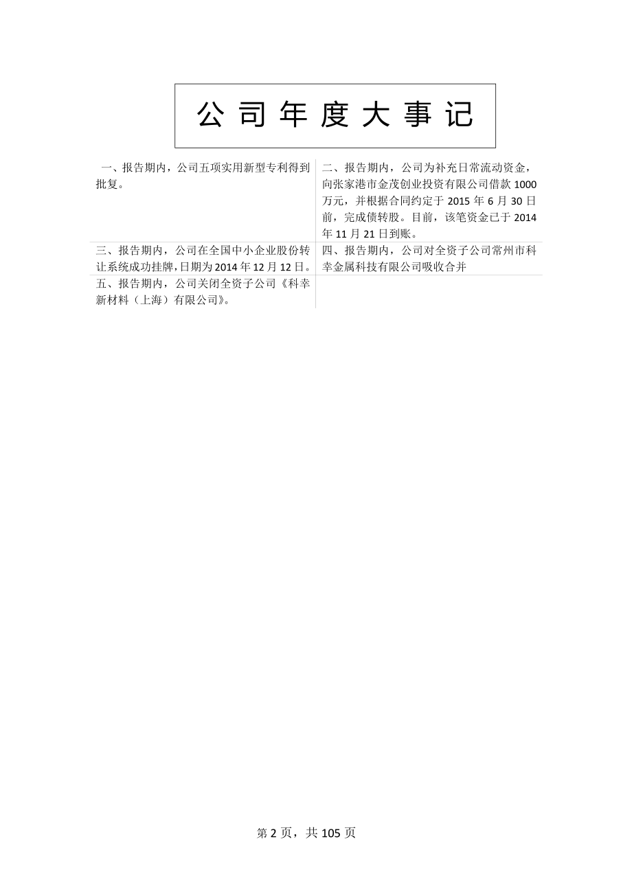 831473_2014_江苏科幸_2014年年度报告_2015-04-14.pdf_第2页